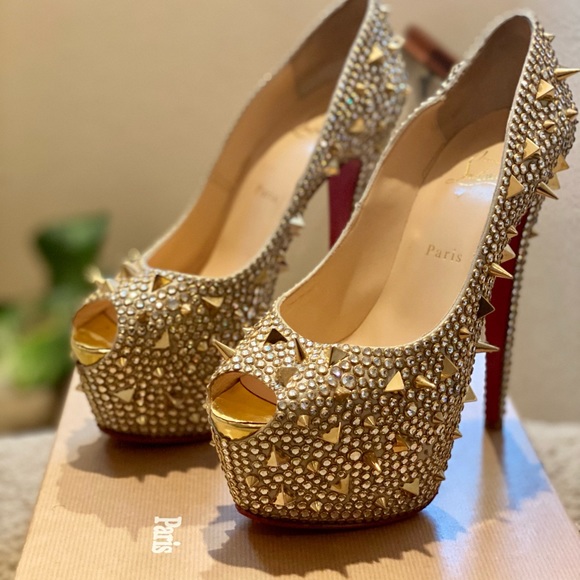 Louboutin Ring Strass Platform 41.5 BNIB Authentic - Picture 5 of 6